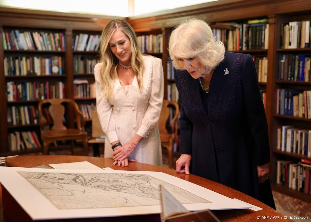 Camilla en Sarah Jessica Parker samen in New York Public Library