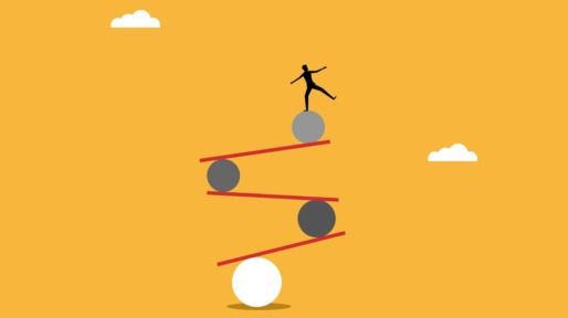 illustratie van een wankele wereld