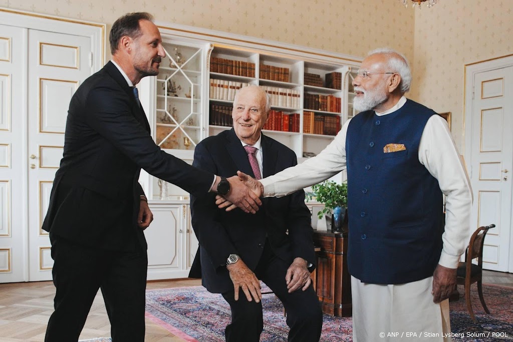 Koning Harald luncht met Indiase premier Modi