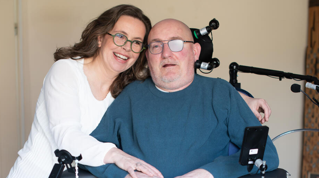 Maruschka Kroon met haar partner Pieter