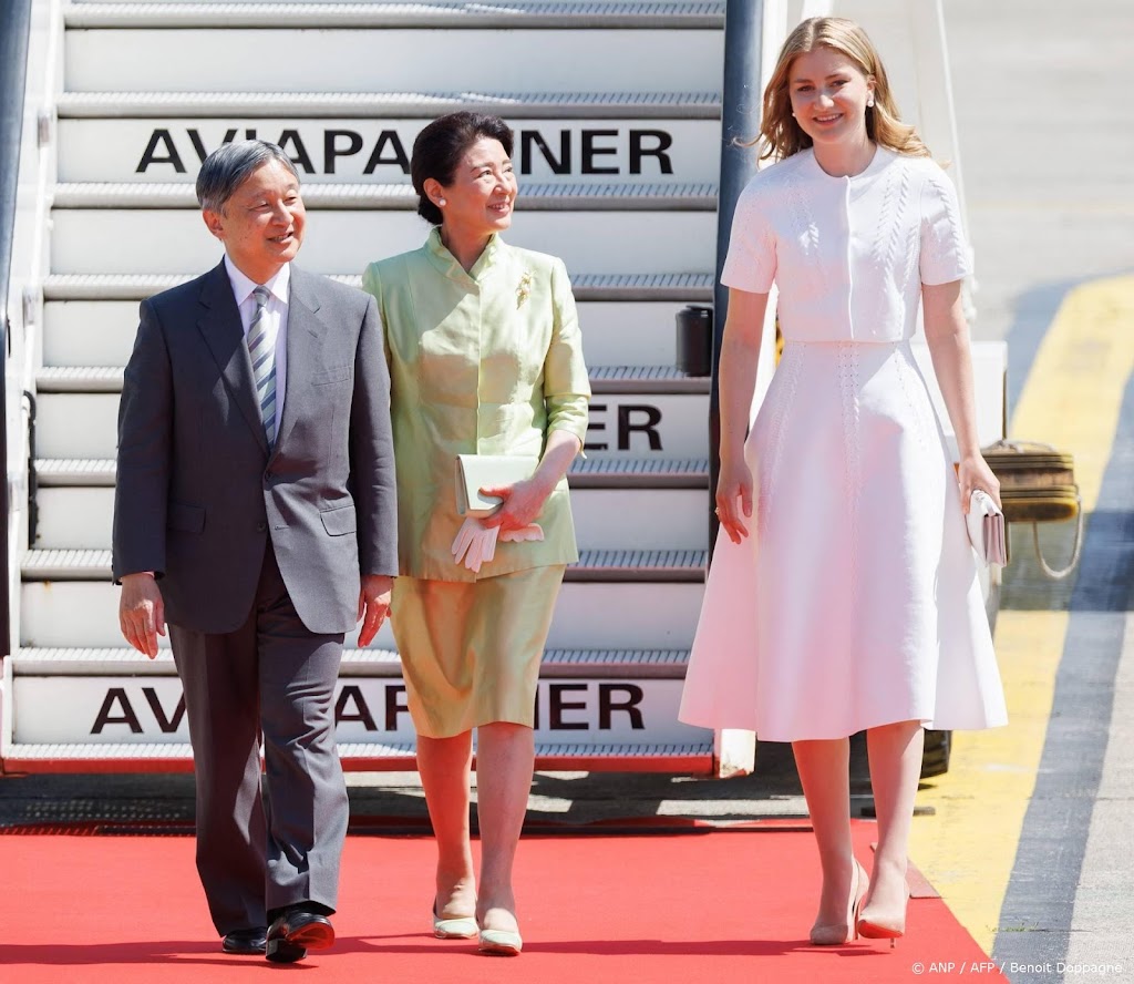Prinses Elisabeth heet Japans keizerspaar welkom in België