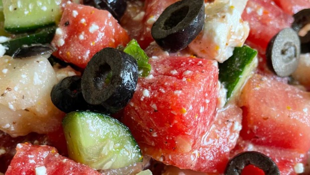 Watermeloensalade voor zomerse dagen