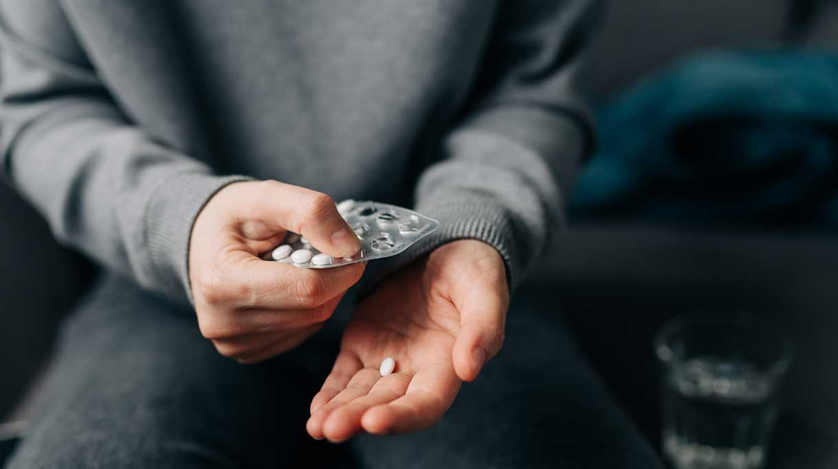 man neemt aspirine