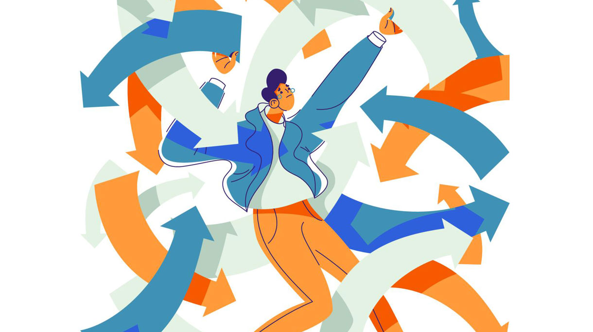 Illustratie van wat zich afspeelt in het hoofd van een ADHD'er