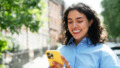 Vrouw met smartphone