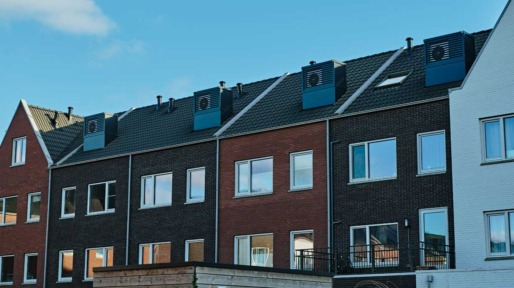 Airco op rijtjeshuizen in Assen