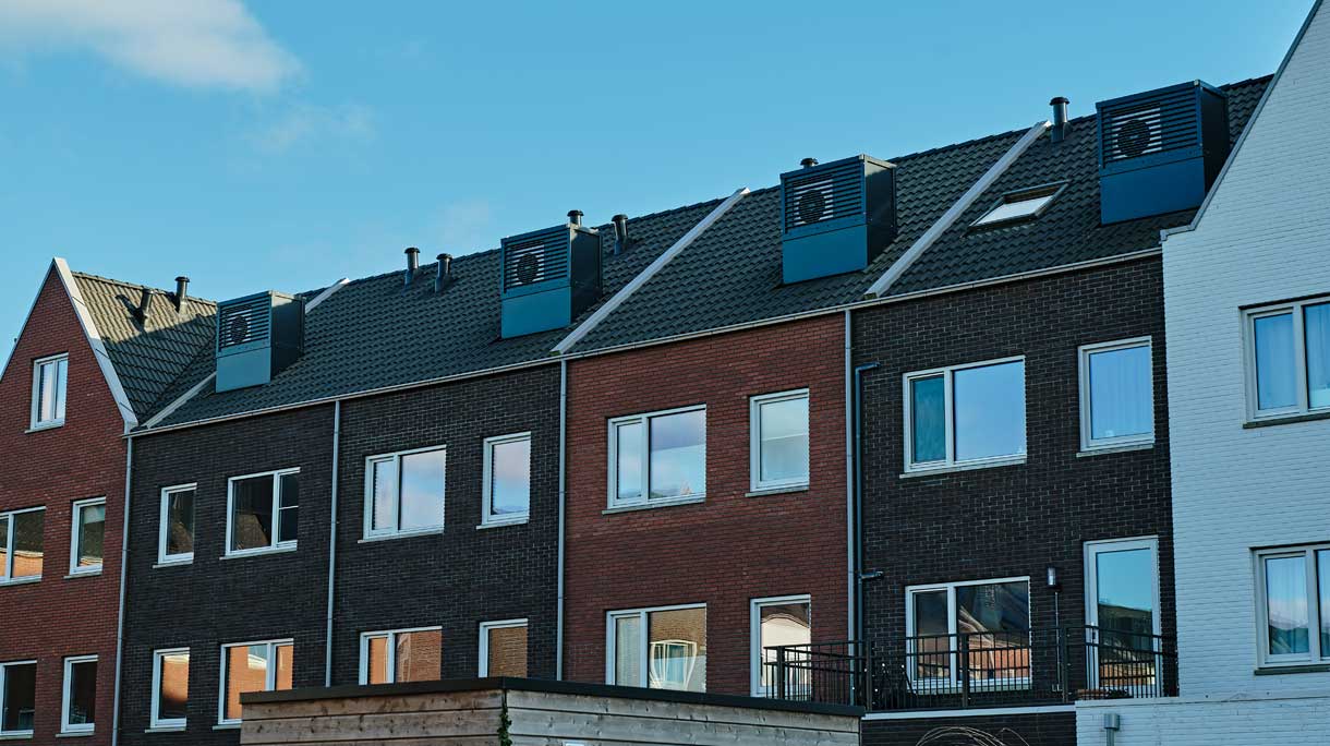 Airco op rijtjeshuizen in Assen