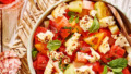 Salade van gegrilde meloen met gebakken chilifeta