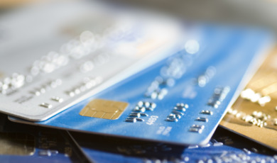 Several Credit Cards Selective Focus