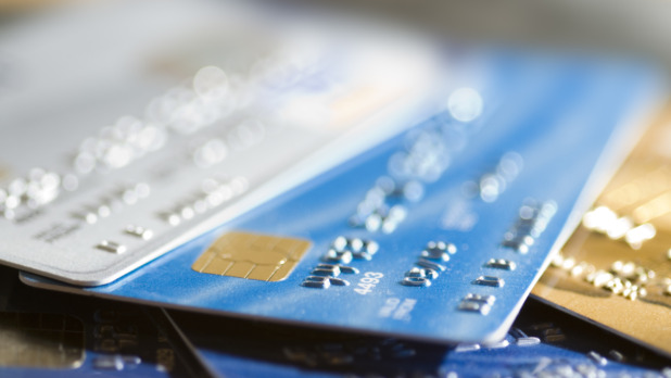 Several Credit Cards Selective Focus