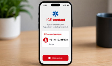 Telefoon met ICE-contact