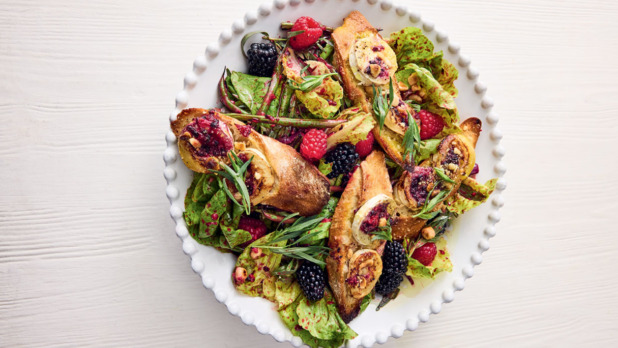 Bramensalade met geitenkaas