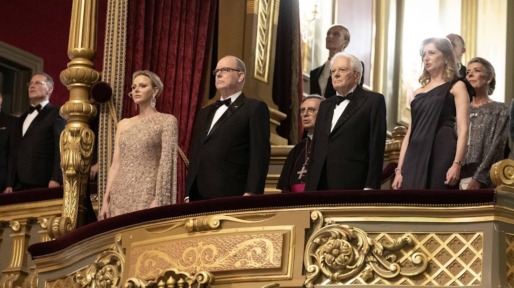 President van Italië bezoekt paleis Monaco voor staatsdiner