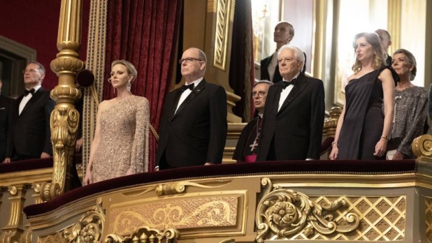 President van Italië bezoekt paleis Monaco voor staatsdiner