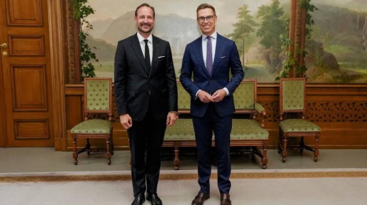 Koning Haakon ontvangt Finse president Stubb