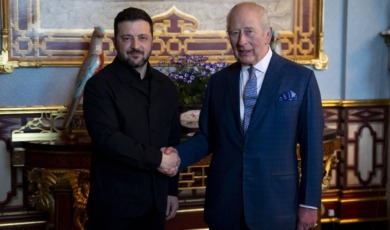 Koning Charles ontvangt president Zelensky op audiëntie