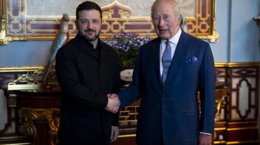 Koning Charles ontvangt president Zelensky op audiëntie