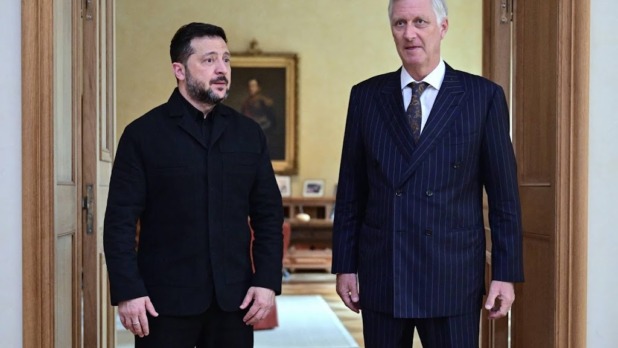 Koning Filip ontvangt Oekraïense president Zelensky