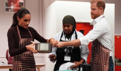 Harry en Meghan samen de keuken in tijdens bezoek aan Nottingham