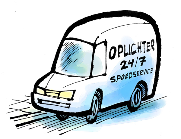 Oplichter busje
