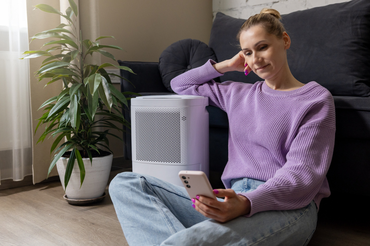 Vrouw met airco