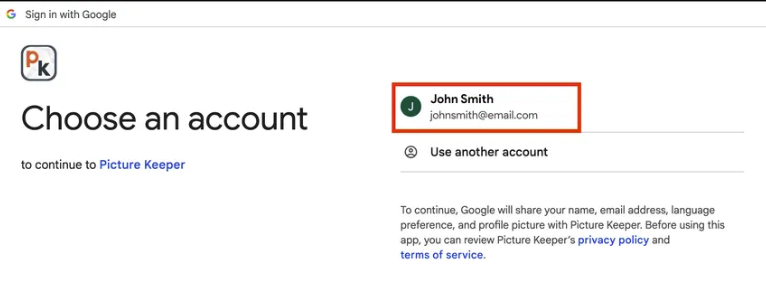 Google inlog